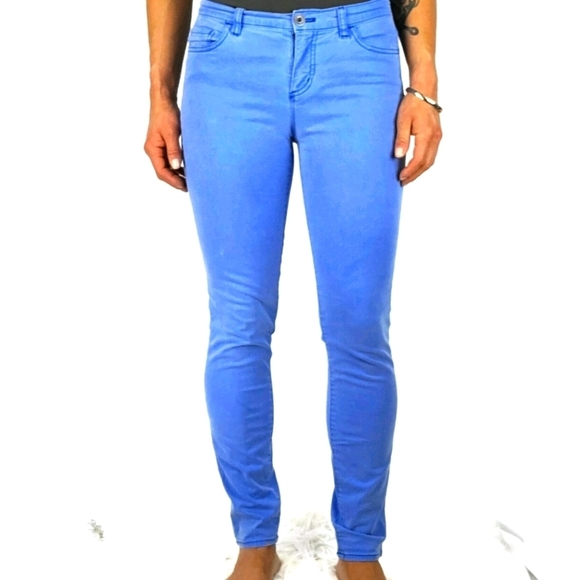 Aritzia TNA Cotton Blue Skinny Pants Size 6x29 - Picture 1 of 5